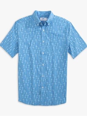Southern Tide Men’s Reel ‘Em In Intercoastal Short Sleeve Button Down